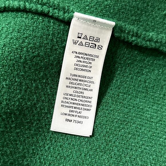 NWOT Adrienne Vittadini Green Sweater Blazer with Gold Buttons Size XS - Picture 5 of 5